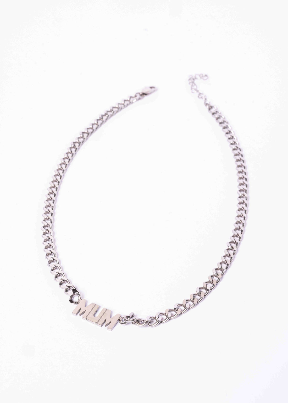 CHUNKY MUM NECKLACE SILVER