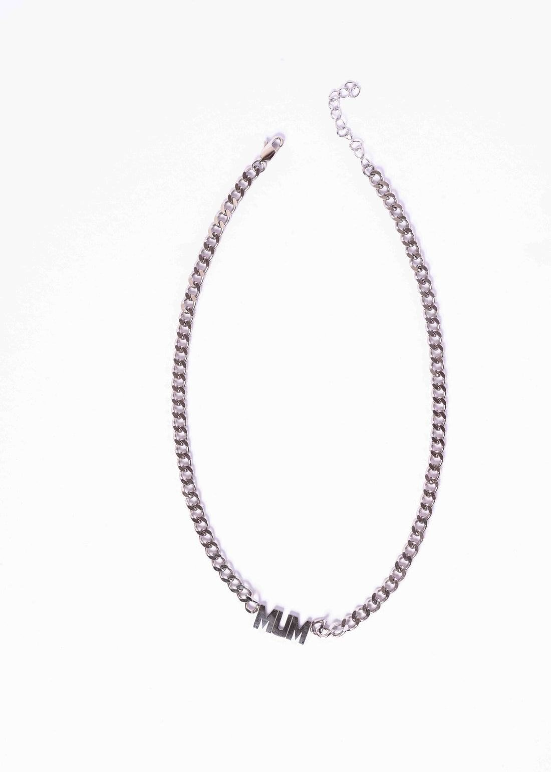 CHUNKY MUM NECKLACE SILVER